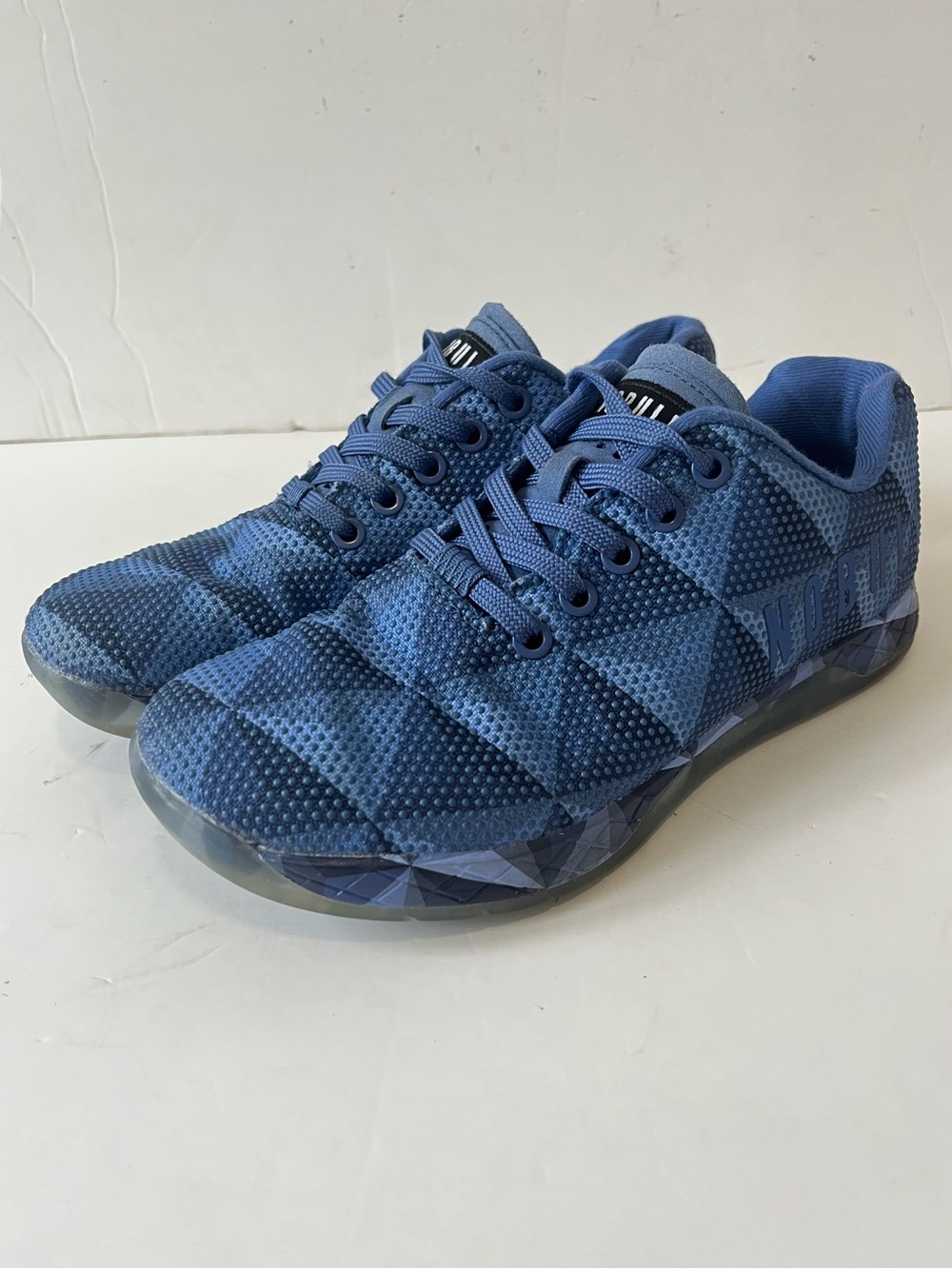 NOBULL Navy blue geometric athletic trainer Sneakers size men5.5/women7